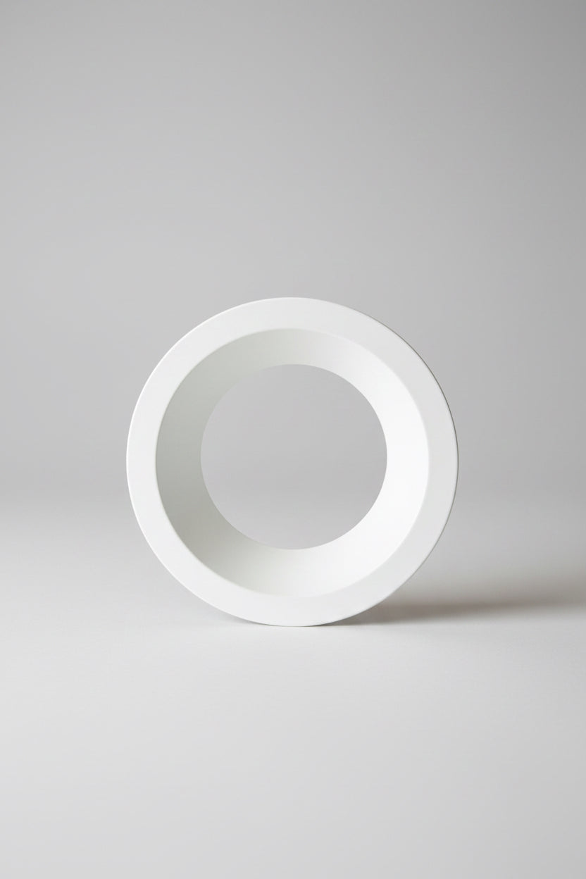 USAI Lighting B4RDF-S-WH-TRM 4.5" Round Downlight Flange Trim Clear Solite Glass