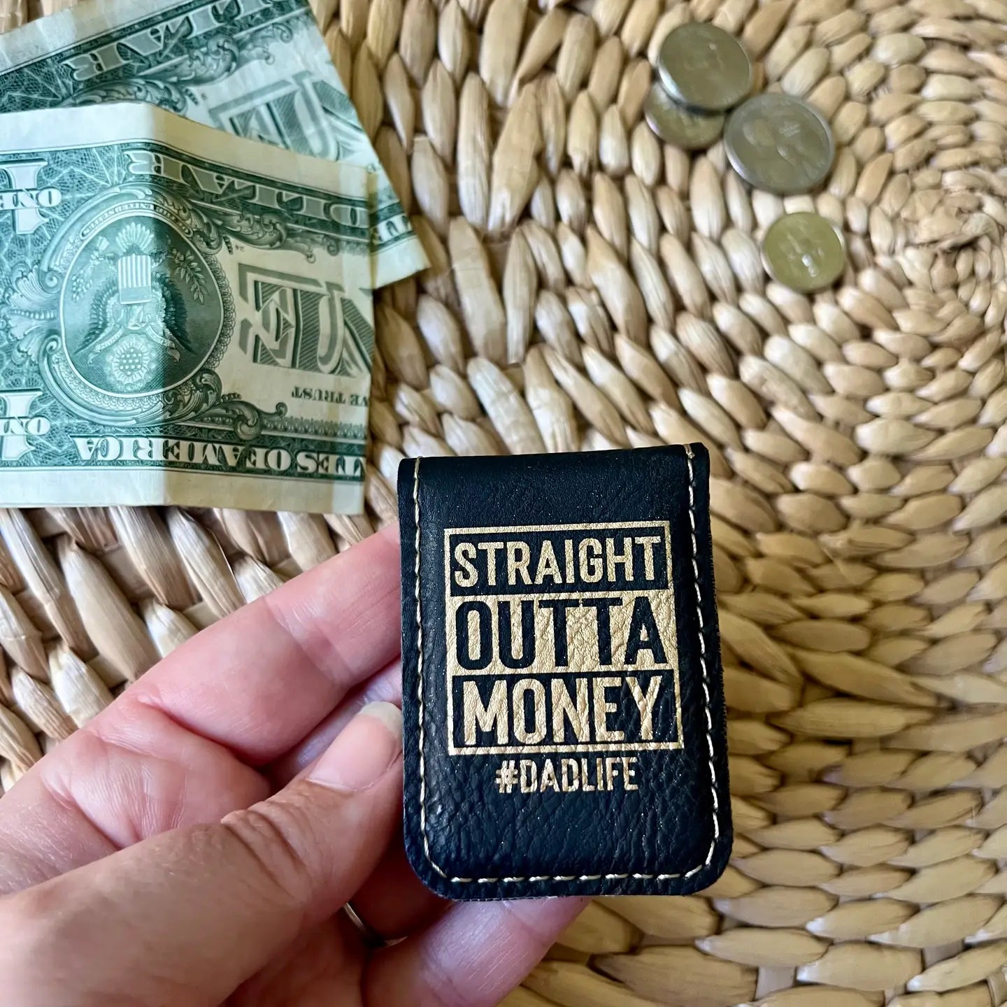 Men's Leatherette Money Clip