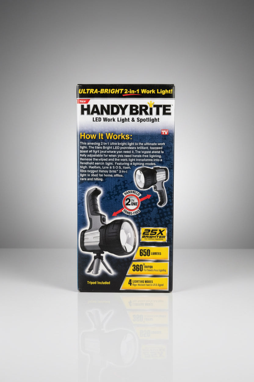 Handy Brite 2-in-1 Handheld + Hands-Free LED Work Light & Spotlight with Tripod