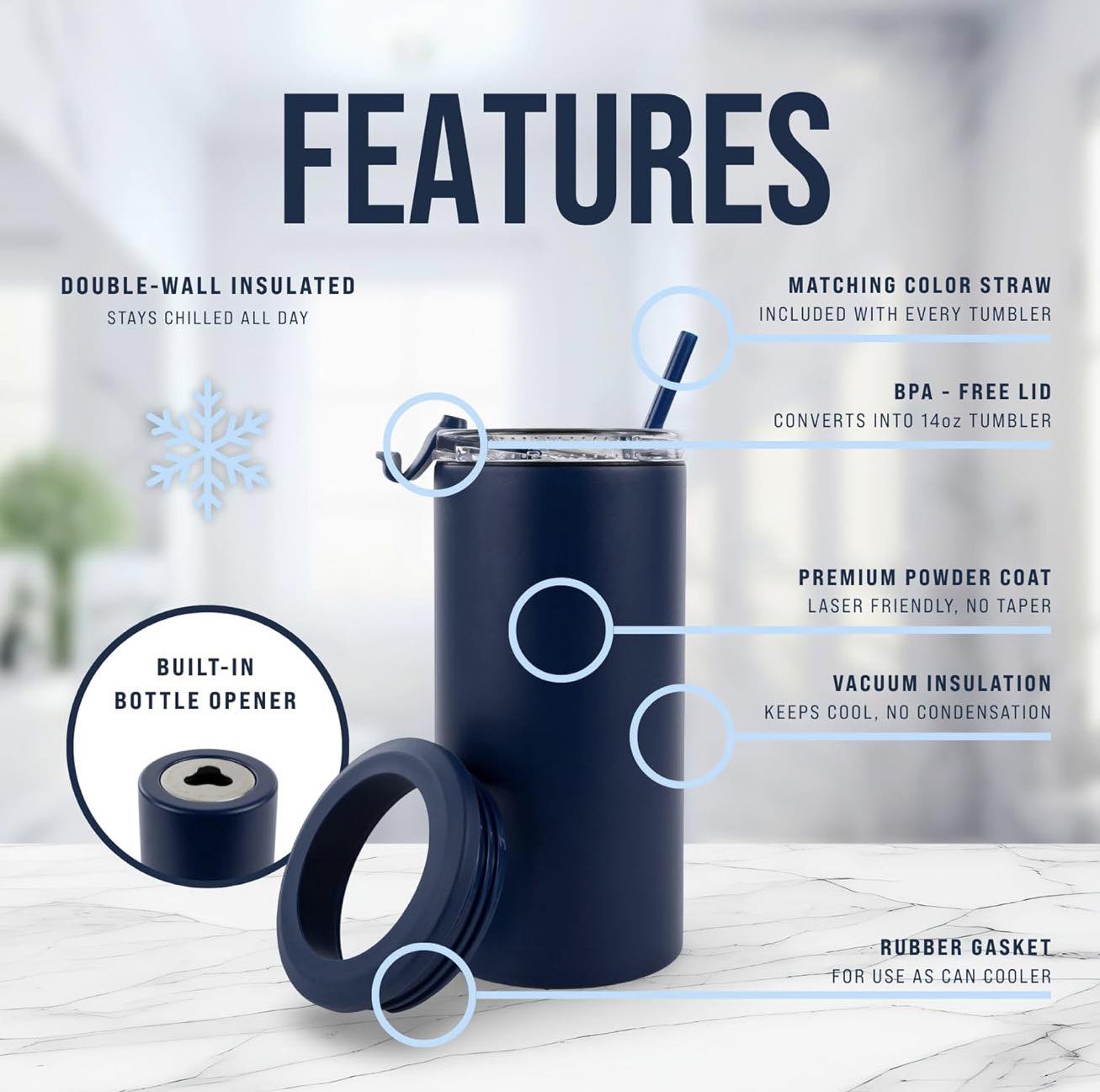 Hogg 4 in 1 Powder Coated Can Coolers