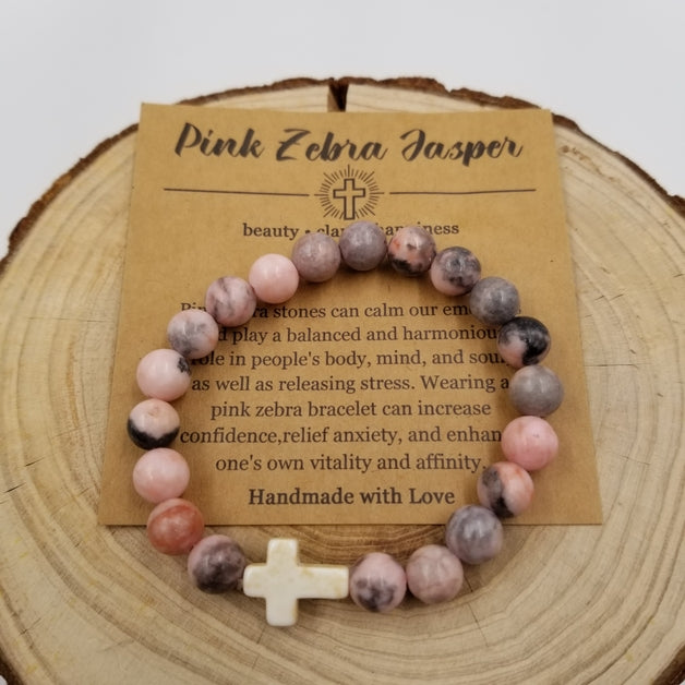 Natural Stone Turquoise Cross Chakra Bracelet