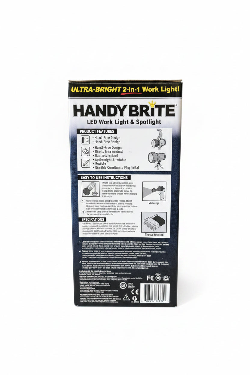 Handy Brite 2-in-1 Handheld + Hands-Free LED Work Light & Spotlight with Tripod