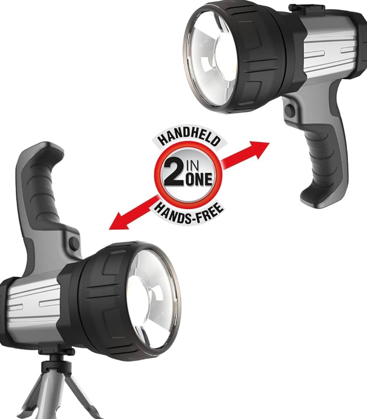 Handy Brite 2-in-1 Handheld + Hands-Free LED Work Light & Spotlight with Tripod