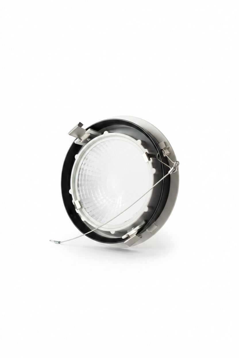 USAI Lighting B4RDF-S-WH-TRM 4.5" Round Downlight Flange Trim Clear Solite Glass