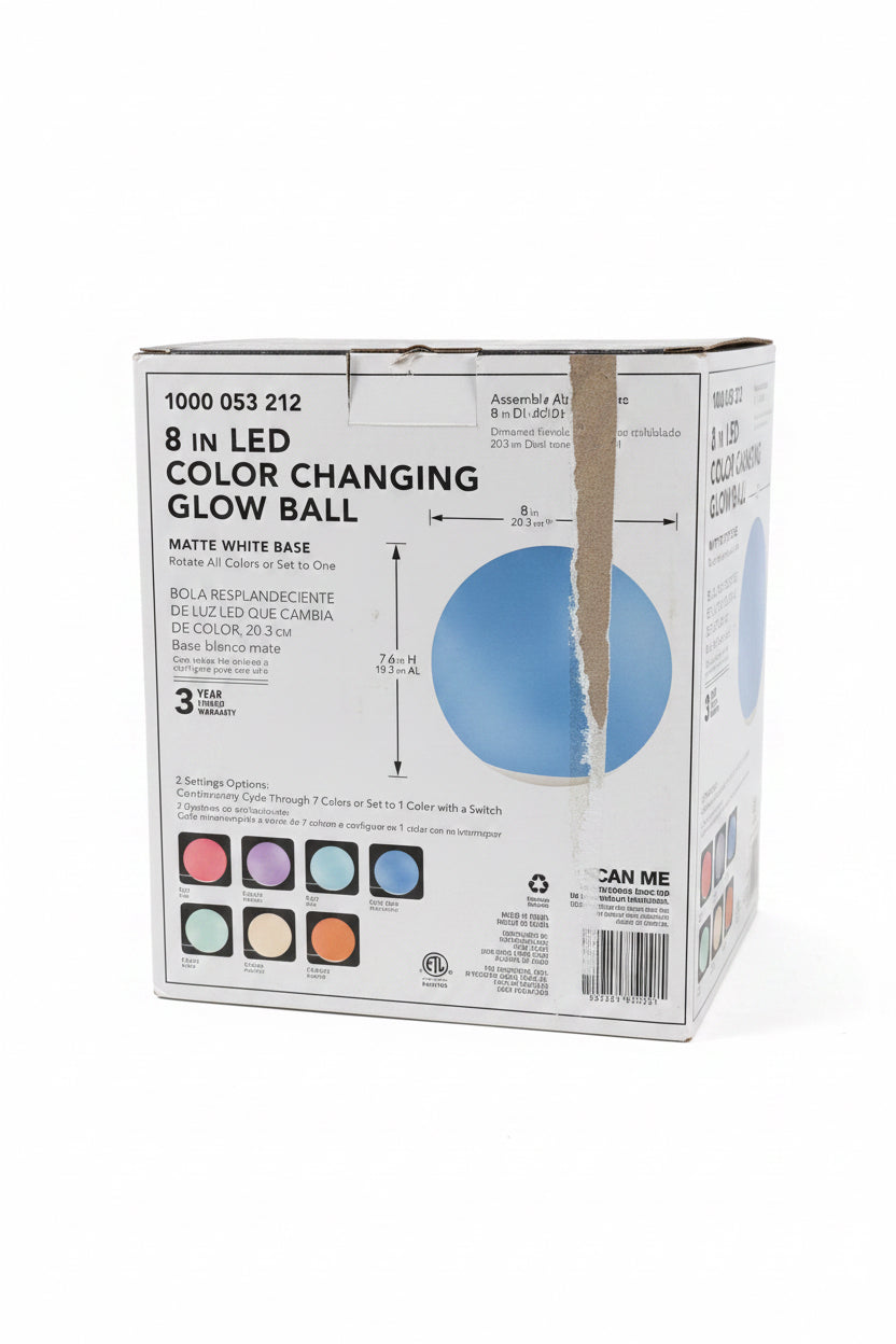 Hampton Bay
8 in. Color Changing LED Glow Ball Lamp